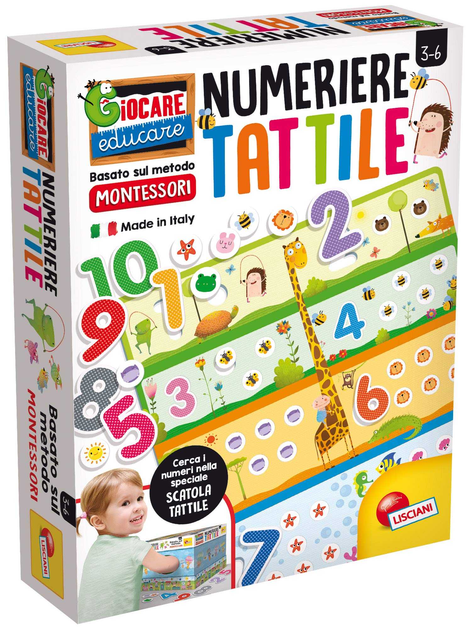 Liscianigiochi Montessori 72453 Tactile Numbers, 3 to 6 Years — image 1