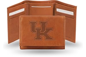 Rico Industries NCAA Alabama Crimson Tide Embossed Leather Trifold Wallet, Tan