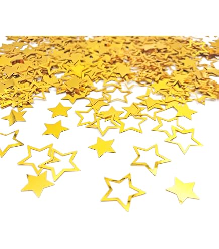 Confetti De Table Oblique Unique Set XXL étoile Confettis Doré Pour