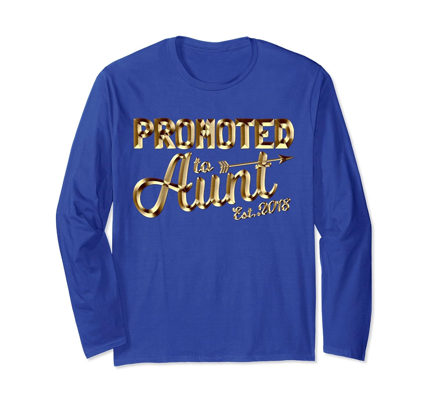 Promoted To Aunt Est. 2018 Long Sleeve Gender Reveal Gift-anz