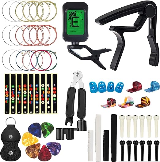 El kit de accesorios para guitarra incluye cuerdas de guitarra