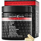 Formulation Factory Heart of Steel Nitric Oxide Supplements for Men &amp; Women, Nitric Oxide Booster for Blood Flow &amp; Circulation with L-Citrulline 1000mg, L-Arginine, CoQ10 &amp; Resveratrol - 120 Capsules