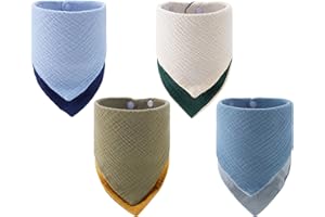 cosmisun Muslin Baby Bibs Baby Drooling Bibs for Feeding and Teething Baby Bandana Bibs for Girls Boys