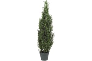 Nearly Natural 4FT Faux Cedar Tree, Outdoor Front Porch Décor, Faux Cedar Tree Pine Tree in Nursery Planter with UV Resistant Coating