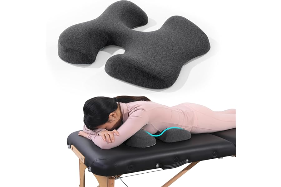 MABOZOO Breast Pillow for Massage, Women’s Massage Bolster Pillow Face Down Pillow Supportive Breast Pillow for Massage Nap Portable Travel Sleeping