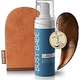 Busy Babe CABO Tanning Mousse Self Tanner With Mitt - Achieve a Gorgeous, Flawless Tan, Sun-Kissed Glow for All Skin Types and Tones, Sunless Tanning Mousse for Undertone (DARK BRONZE 200ml)