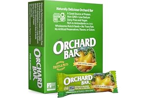 Orchard Bars Non-GMO Fruit & Nut Bars, Pear Almond, 1.4 Oz, Pack of 12
