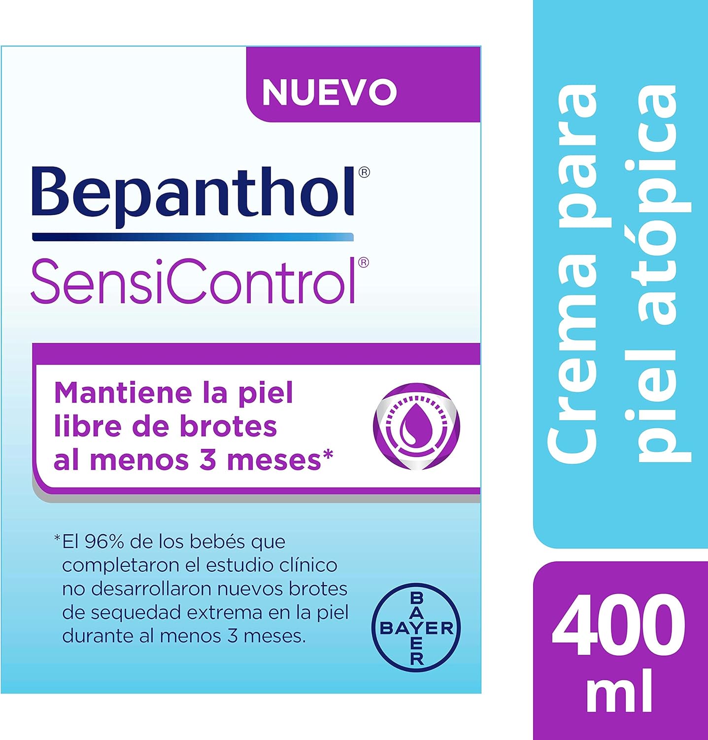 Atopic Skin Moisturizing Cream, Bepanthol SensiControl Daily Emollient Cream with Pro-Vitamin B5 - Image 3