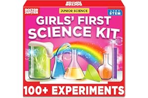 Doctor Jupiter Girls' First Science Kit for Kids Ages 4-5-6-7-8 | Christmas, Birthday Gift Ideas for 4+ Year Old Girls | STEM Toy Kit with 100+ Experiments | Learning & Educational Projects