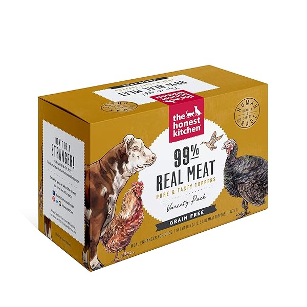 THE HONEST KITCHEN 99% MEAT PROTEIN BOOSTERS VARIETY 3-PACK, 5.5 OZ X3