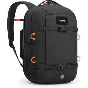 Tolaccea Travel Laptop Backpack 30L Carry On TSA Approved for Commute Trips | 100% RPET Recycled Fabric | EVA-cushioned Lapto