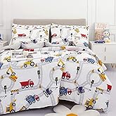 Viviland Full Comforter Set for Boys - Kids Brushed Microfiber Full Bedding Set - 7 Pieces Machine Washable Bed in A Bag with