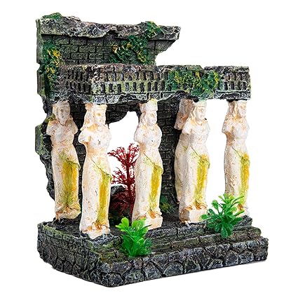 Aquarium Decorations Ancient Ruin Style Head Stone Statue For Fish Tank Ornament Or Desktop Decor Accessories Amazon In Pet Supplies