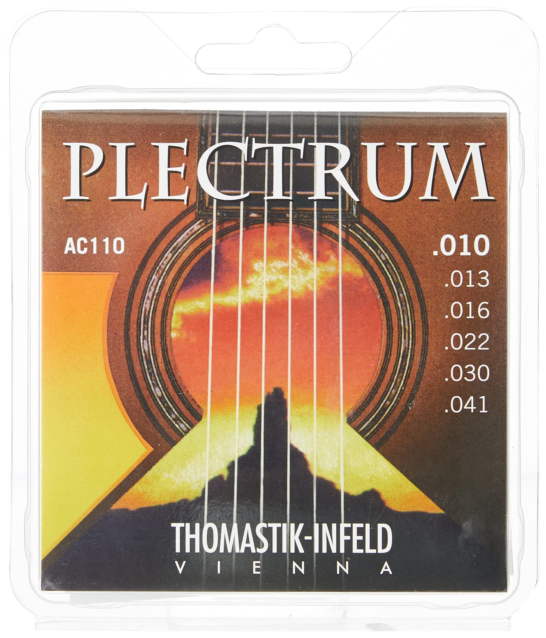 Thomastik Strings for Acoustic Guitar Plectrum Acoustic Series Set AC110 Extra Light .010-.041 nickel