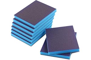 8Pcs 150 Grit Sanding Sponge, Jamiikury Fine Sanding Blocks Washable and Reusable, Wet Dry Sandpaper Sponge for Wood Metal FurniturePaint and Drywall