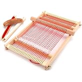 Yesland Weaving Loom Kit for Beginners - Large Wooden Frame Loom 15.6" with Shuttle, Comb &amp; Yarn - Multi-Craft Tapestry Weaving for Kids &amp; Adults