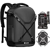 TARION Hardshell Camera Backpack Bag - 3-side Hard Case Professional Camera Bag with 14.5" Laptop Compartment & Waterproof Raincover for photographers (TRH Black)