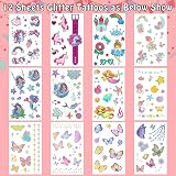 Leesgel Glitter Tattoos 160 Styles Kids Party Bag Fillers Fake Transfer view 2