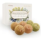 CheezhengHimalaya Tibetan Herbal Bath Therapy. Bath Bomb Gift Set, Tibetan Herbal Formula, Five Medicinal Nectars, Relaxing, Revitalizing, Essential Oils, Nourishing The Skin, Pack of 6