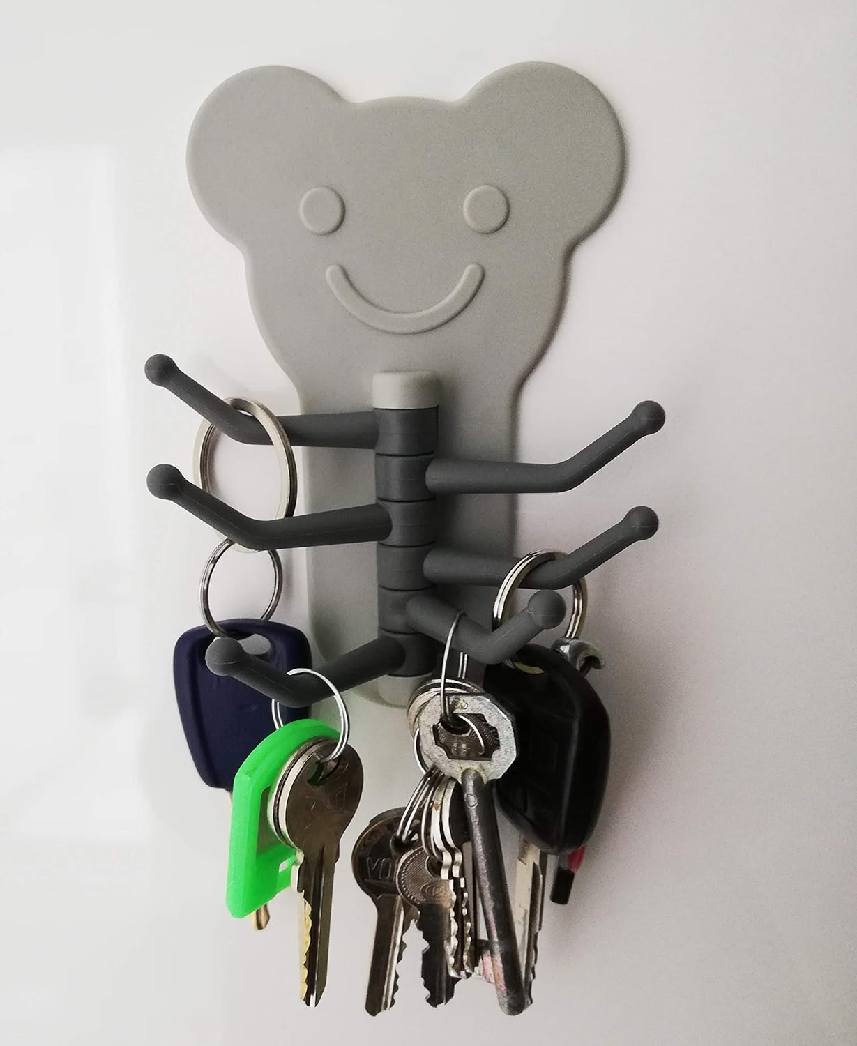 Functional Wall Mount Key Holder Hanger with 6 Adjustable