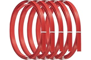 PATIKIL Bamboo Strips for Weaving 7/16" x 10 Ft, 5 Pack Thin Flat Wicker Rattan Cane Reed for Making Basket Webbing DIY Craft