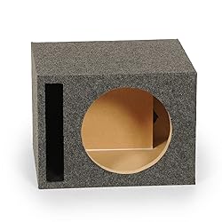 QPower Single Car Audio Subwoofer Box with