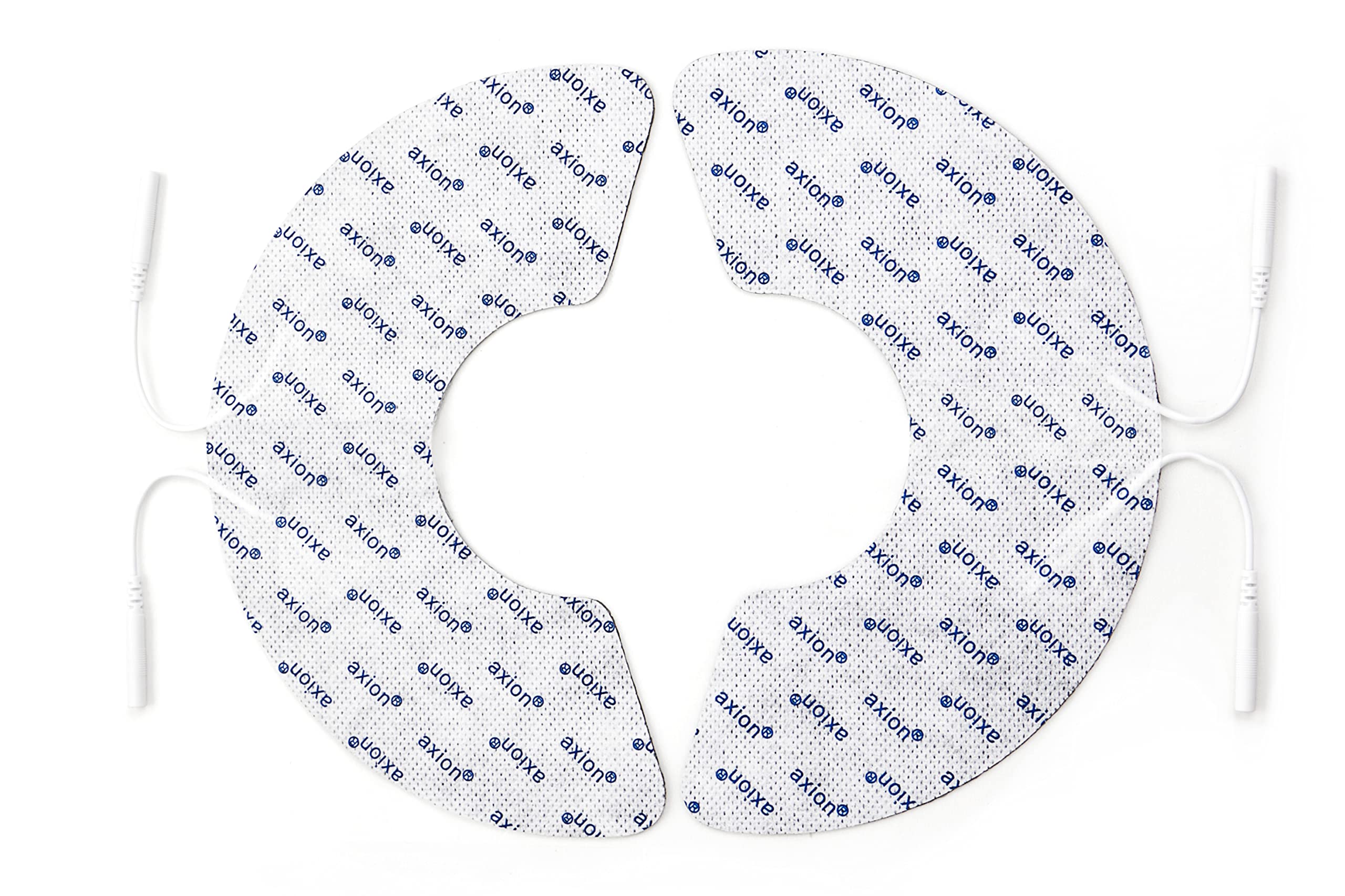 axion 2pcs self adhesive TENS electrodes Pads for knee | Ideal shape for TENS knee pain relief & knee joint for e.g. arthrosis, arthritis, gout | Reusable | Certified medical pads