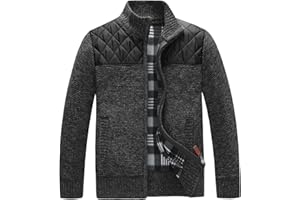 Lamgool Boys Cardigan Sweater Full Zip Knitted Thicken Coat with Soft Fleece Lining for Fall Winter