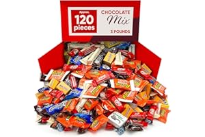 CHAIN & JO SWEETS Chocolate Candy Bulk Candy Variety Pack 3 Pounds Approx 120 Count - Individually Wrapped Snacks For Adults & Kids , Snack Variety Pack Candy For Party Bar , Peanut Butter Cups , KitKat, AlmondJoy Dark Chocolate & Milk Chocolate, Kisses, Hershys Bar, PayDay and Other Favorites for Adults, Kids, Parties, Holidays, Chocolate May Vary