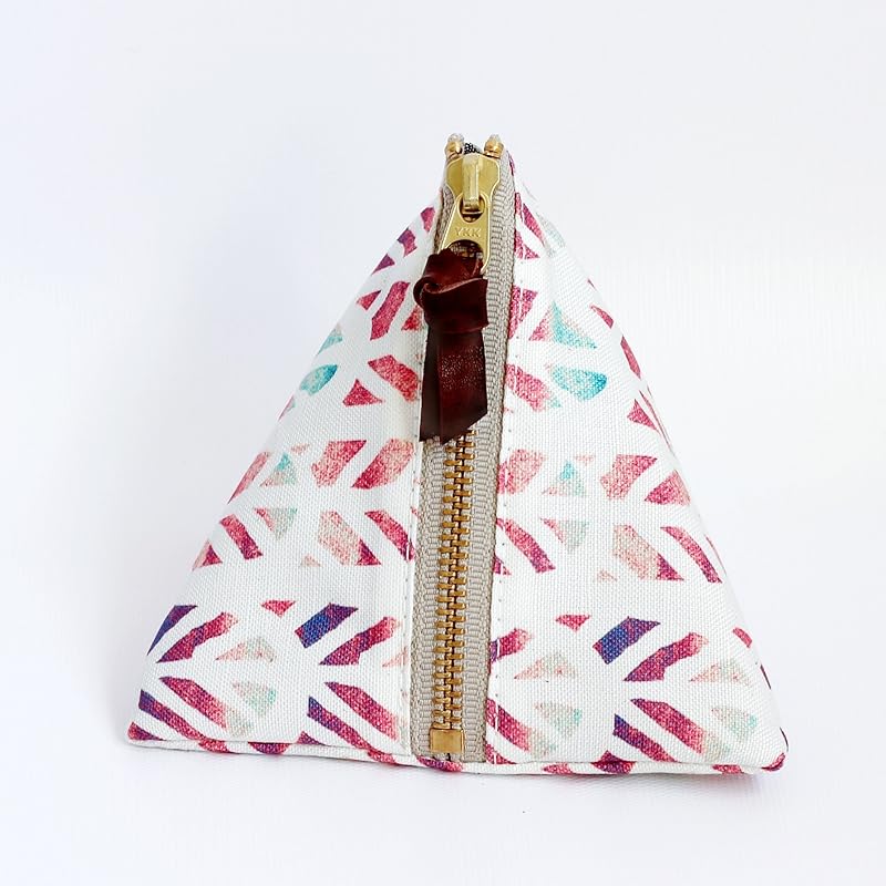 Triangle zipper pouch, Piper Handmade