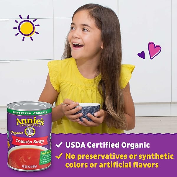 ANNIE’S ORGANIC TOMATO CANNED SOUP, NON-GMO, 14.3 OZ