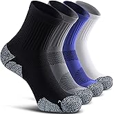 CWVLC Cushioned Compression Sport Quarter Socks for Men Women Youth