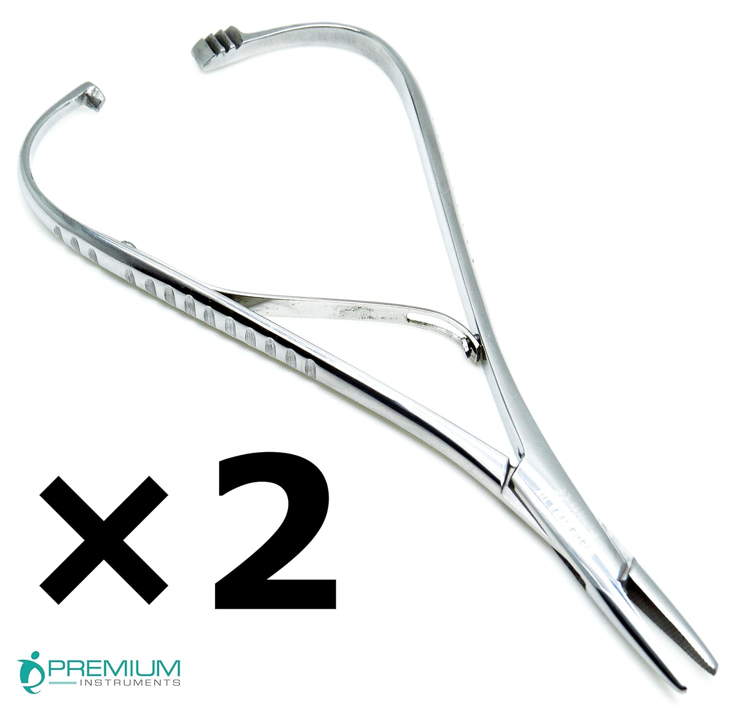 2 Pcs Dental Mathieu Needle Holder TC & Standard 14cm Forcep Surgical