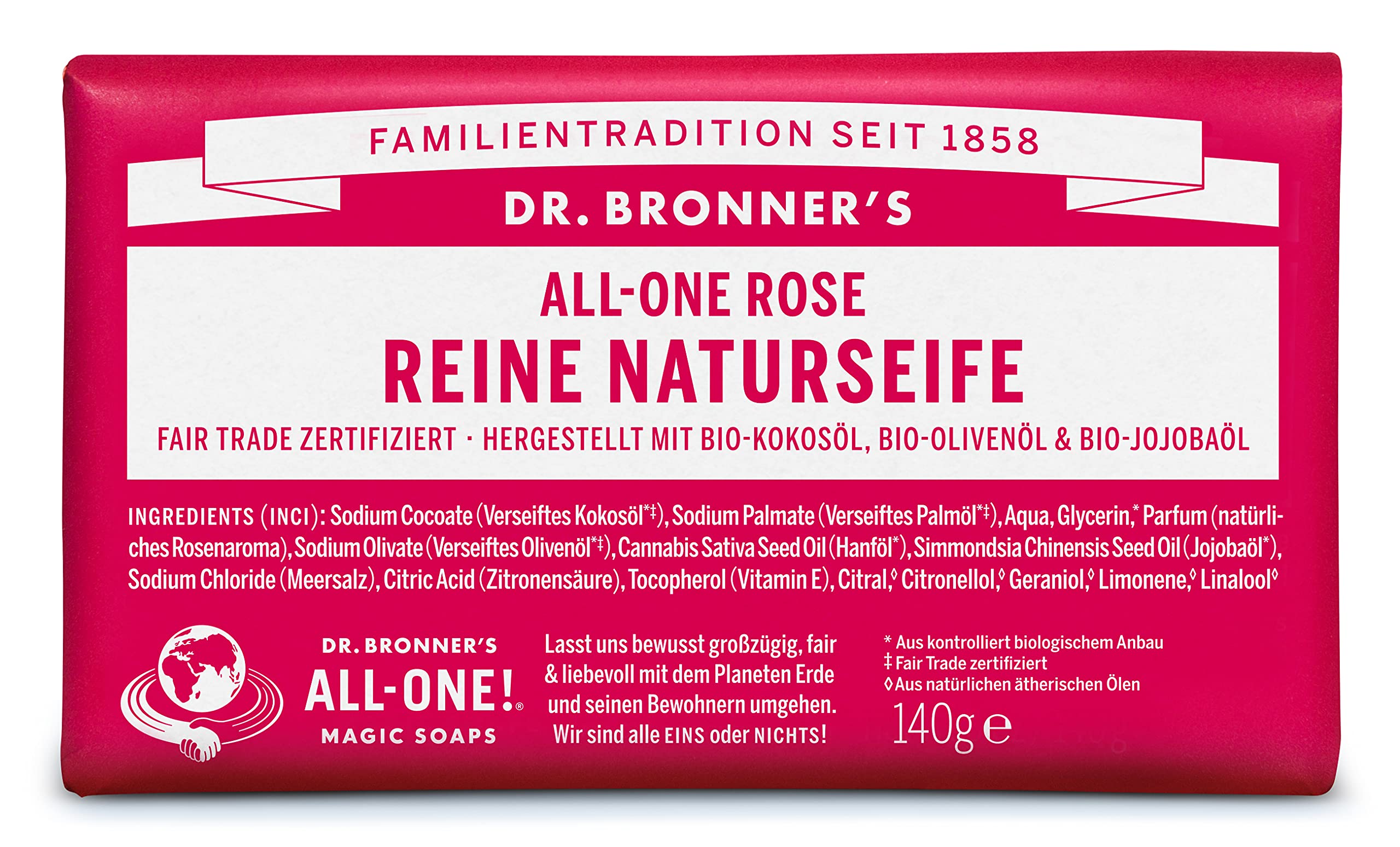 Dr. Bronner's Magic Soap - Rose, 140 G