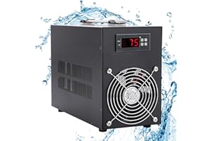 Poafamx 16gal Aquarium Water Chiller for Home Small Fish Tank Coral Shrimp 110V with Pump (Chiller, 60L/16Gal)