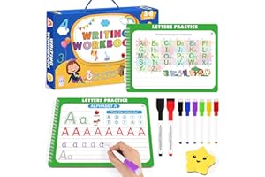 IVENRXIU Preschool Learning Activities, Toddler Tracing Books Ages 3-5, Kindergarten Workbooks for Handwriting Practice, Homeschool Supplies and Toddler Travel Essential Educational Toys
