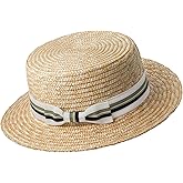 BABEYOND BABYOND Mens Brim Boater Hat Gatsby Straw Panama Hat Fedora Summer Beach Sun Hat 20s Costume Accessories