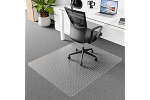 Futurwit Desk Chair Mat for Low Pile Carpets, 48" x 40" Office Clear Protector Floor Mat for Carpets, Easy Glide Plastic Mat for Office Home (Rectangle)