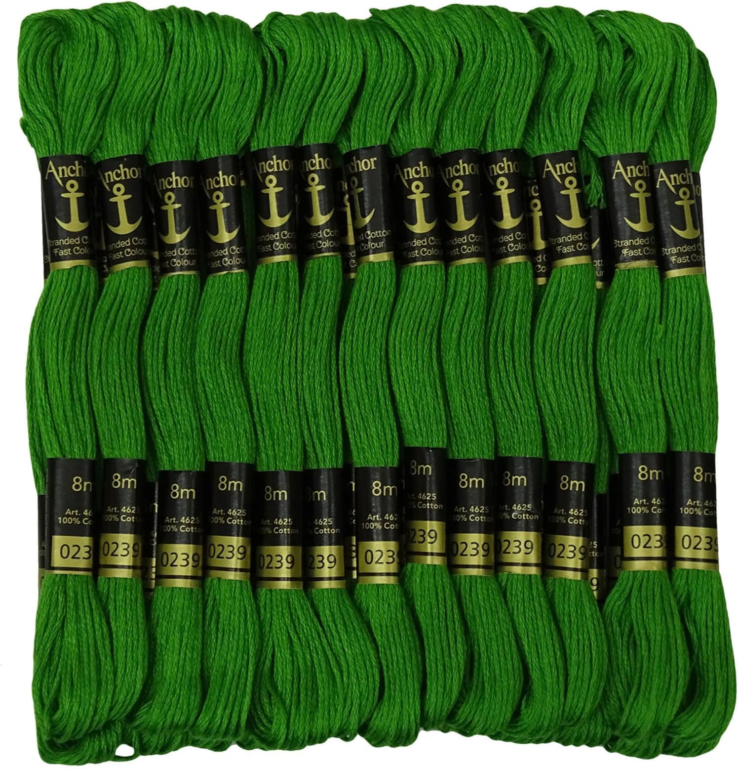 IBA Indianbeautifulart Cross Stitch Hand Embroidery Thread Stranded Cotton Craft Sewing Floss 25 Skeins-Emerald Green