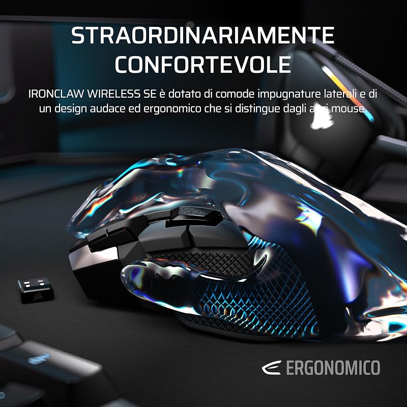 IRONCLAW WIRELESS SE (2026) Mouse Da Gioco – Nero