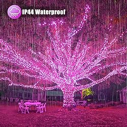 200 LED Pink String Lights, 66ft Pink Christmas