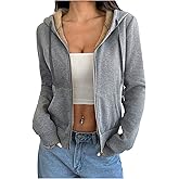 Verdusa Women's Zip Up Fleece Hoodie Long Sleeve Drawstring Hooded Thermal Sweatshirts