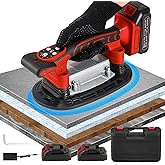 Antstone Tile Vibration Tool 250mm Suction Cup 882lbs/400kg Adsorption Handheld Tile Installation Leveling Machine Tile Vibrator Tool for Tiling Leveling Laying Max.28000r/Min 9 Speeds (Red)