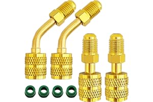 MIARALA 4Pcs R410a Adapter Mini Split Adapter 5/16” SAE Female to 1/4 inches SAE Male Flare for Air Conditioners HVAC, Mini S