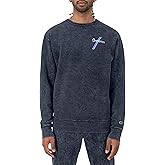 Champion Men's Sweatshirt, Mineral Dye Graphic Crewneck Sweatshirt, Men's Pullover Sweatshirt