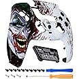 eXtremeRate Luna Redesigned Clown Hahaha Front Shell Touchpad Compatible with ps5 Controller BDM-010 020 030 040 050, DIY Replacement Faceplate Custom Touch Pad Cover Compatible with ps5 Controller