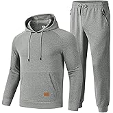 TBMPOY Mens Hooded Sweatsuits 2 Piece Set Hoodie Sweatshirt & Jogger Sweatpants Jogging Sweat Track Suits Casual Outfits