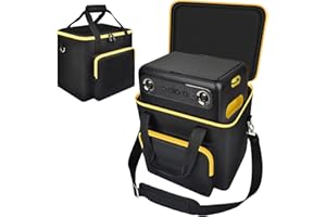 Steadtep Karaoke Machine Bag Compatible with Ikarao Break X2 Smart Professional Singing System, Portable Storage Case for Karaoke Speaker with 2 Wireless Microphones for Kids&Adults - Black