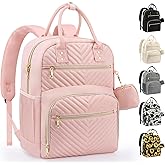 Pritent Diaper Bag Backpack,Baby Essentials Diapers Bag with Pacifier Case,Multipurpose Stylish Large Capacity Travel Backpack for Baby Girl/Boy(M-Pink)
