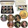 Wizard of OZ Kansas Quarters 24K Gold Clad 6-Coin Set with Display Gift Felt Box